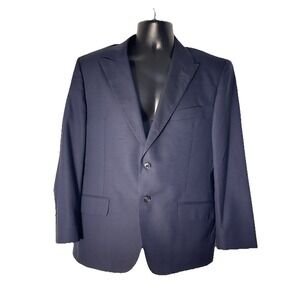 Jos A Bank Reserve USA Italian Fabric Navy Blue Tailored Fit Blazer Sz 40 S